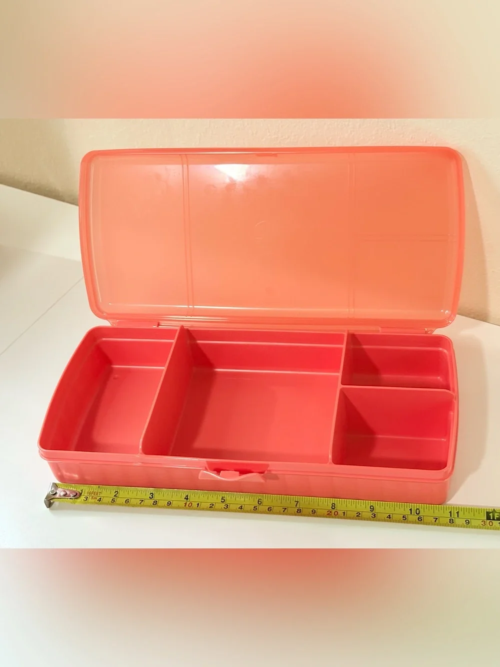 Tupperware LUNCH N THINGS Divided Organizer Snack Sandwich BENTO BOX orange cooo